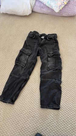 Black cargo jeans H&M kids size 10