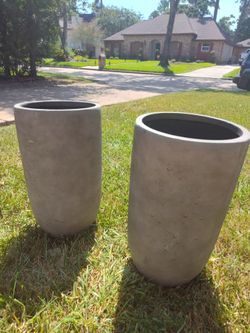 DOS macetero higante DE CEMENTO para su Jardin de Flores listo listo listo huge sz planters only 100$ BOTH or 50$ each