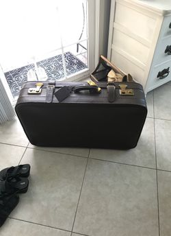 Vintage leather suitcase