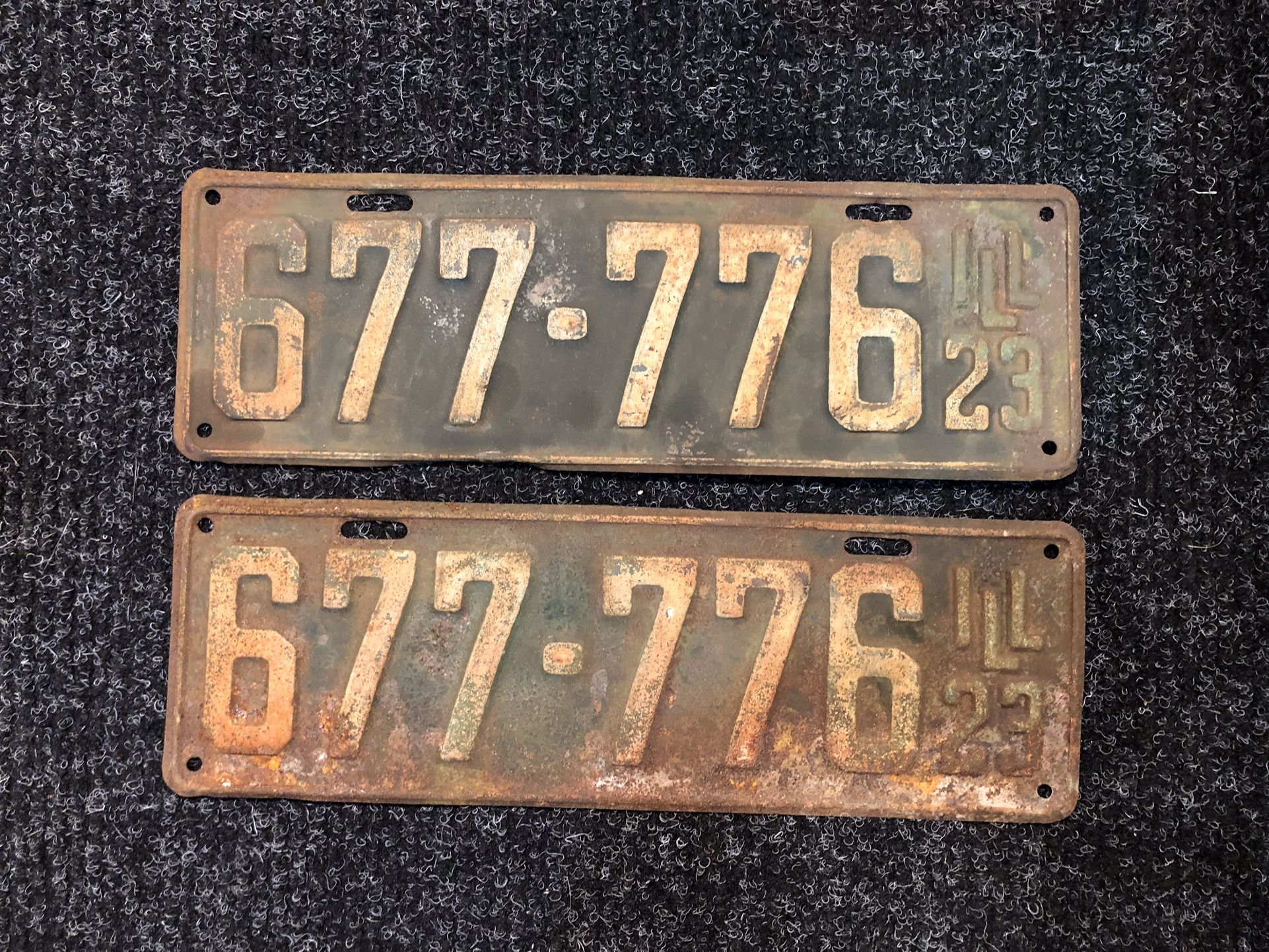 1923 Antique Auto License Plates (IL)