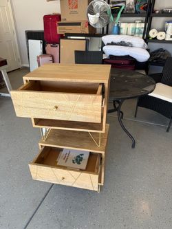 Mid-Century Nightstand with Two Drawers