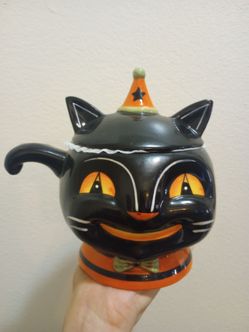 Johanna Parker Black Cat Jar w/Lid