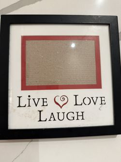 LIVE LOVE AND LAUGH  9 1/2 X 9 1/2 Hang On wall Or Set On Table