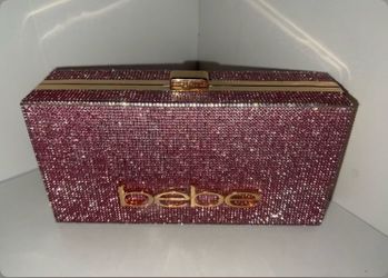 Pink rhinestone clutch