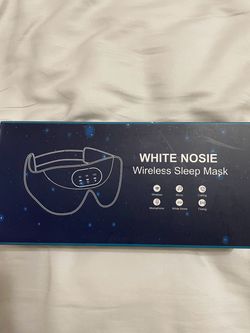 Wireless sleep mask with white noise