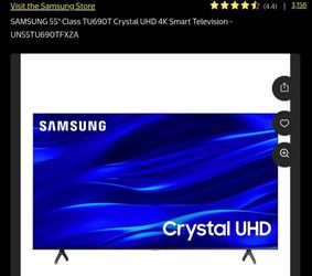 SAMSUNG 55" Class TU690T Crystal UHD 4K Smart Television