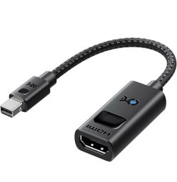Active 8K Mini DisplayPort 1.4 to HDMI 2.1 Adapter with 4K 240Hz / 8K 60Hz, Unidirectional Mini DisplayPort to HDMI 2.1 Cable Adapter, Black