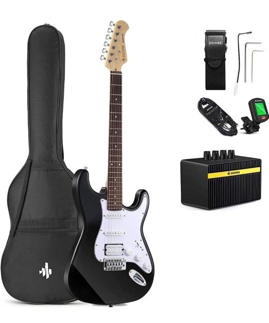 Like new DONNER DST-100b 39 inch Electric Guitar Beginner Kit

