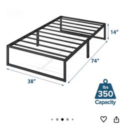 14 Inch Platform Twin Bed frame (no Box Spring Needed)