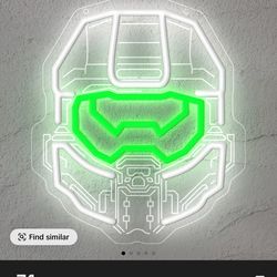 Halo Helmet Neon Sign