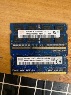 SK Hynix 8GB (2x4GB) PC3/PC3L-12800S Laptop RAM memory