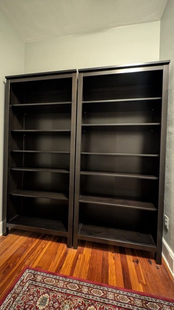 Solid Wood Bookshelves (2) Ikea Hemnes