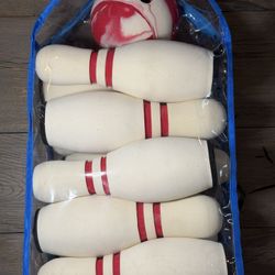 Gently used crate and barrel kids indoor kids bowling set 