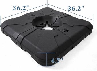 2331c $120 Cantilever Patio Umbrella Base, 220lbs Capacity Heavy Duty Outdoor Offset Umbrella Base, Sand/Water Filled Umbrella Stand Weights  Size: 36