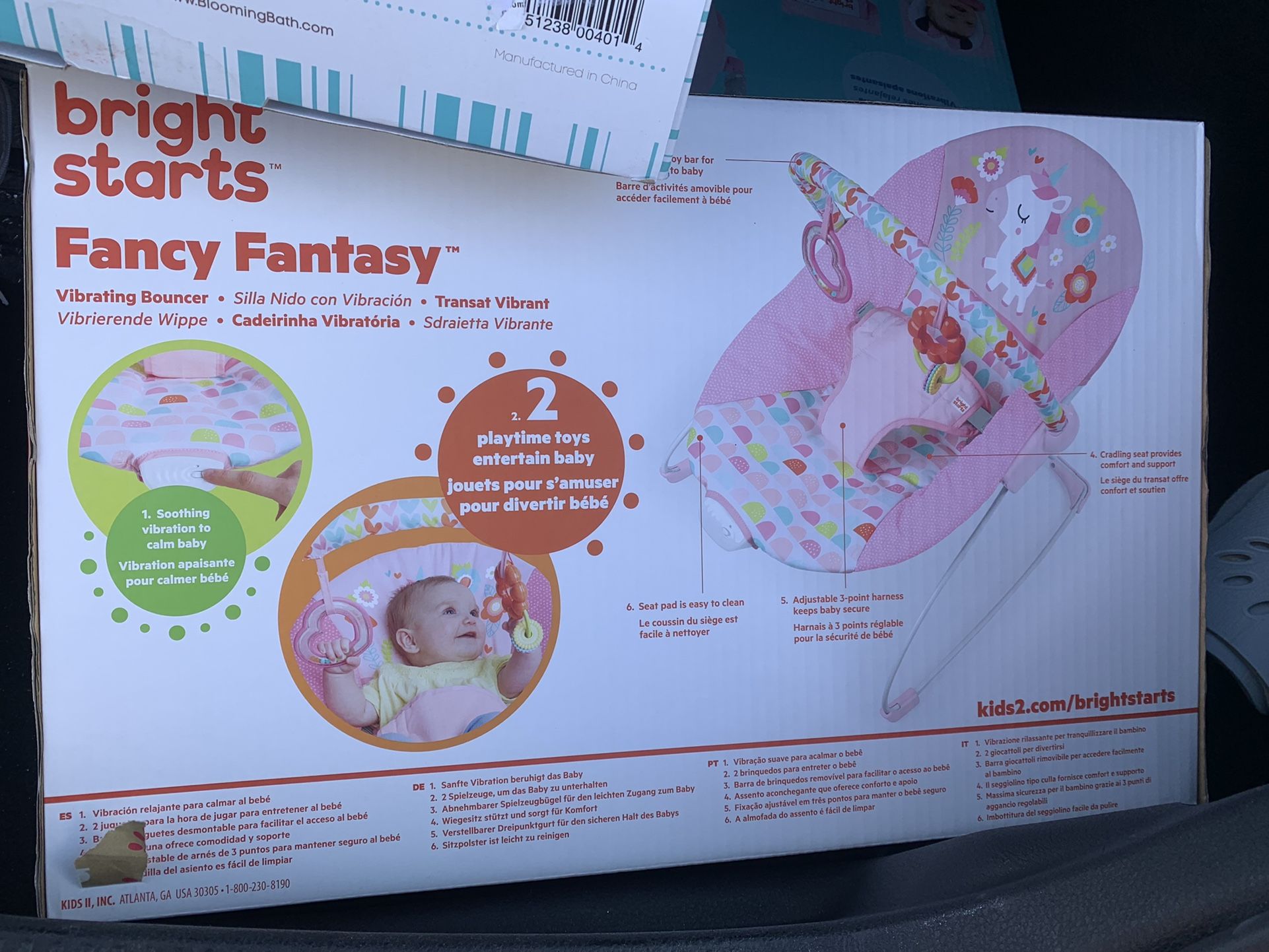 Bright Starts Fancy Fantasy Vibrating Bouncer