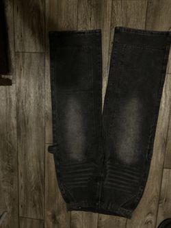 Black Denim Cargos 