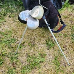 Golf Bag And Misc Clubs 