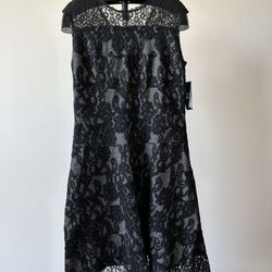 Black Cocktail Lace Dress New York & Company New With Tag Large