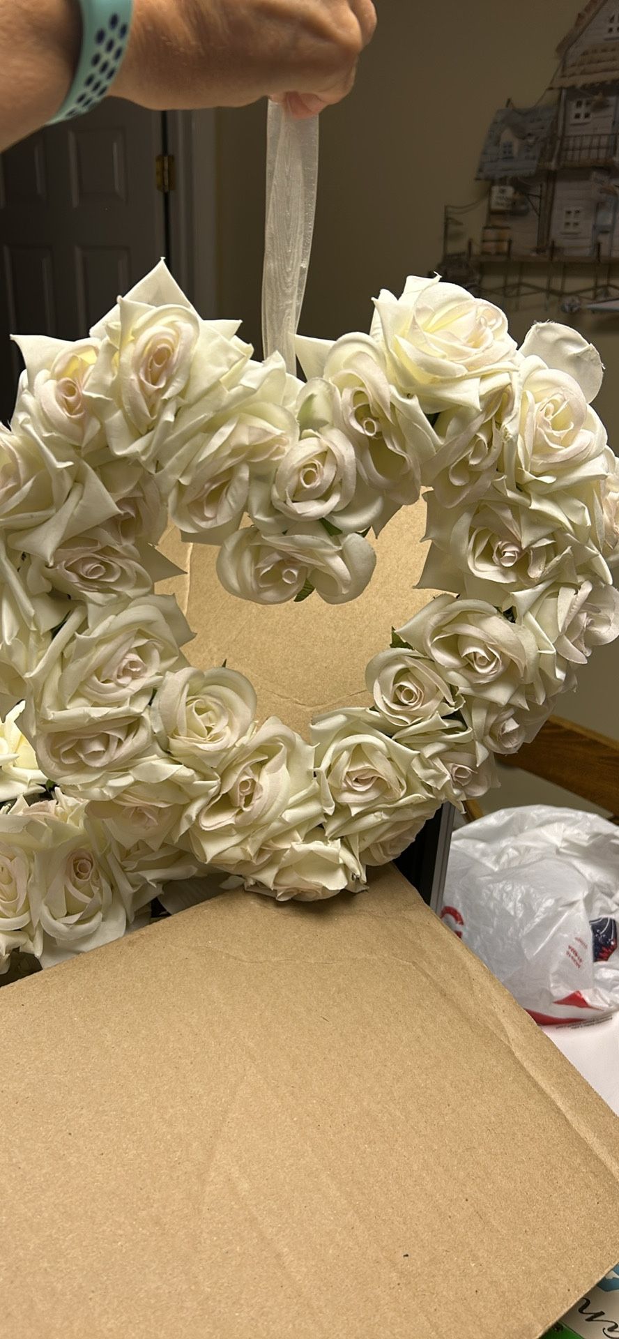 Wedding. Heart Wreaths With Pew Clips