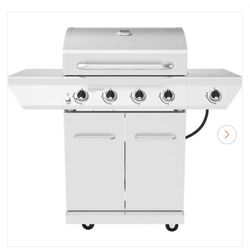 Nexgrill 4-Burner Propane Gas Grill in Stainless Steel with Side Burner