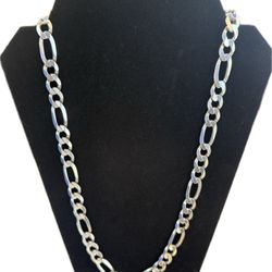 26" Silver Figaro Chain