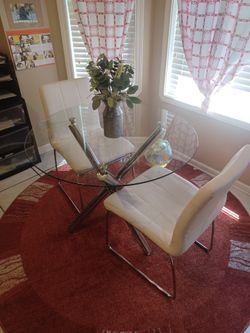 $35--2 seat glass table( 36in)