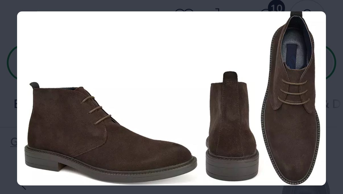 Joseph Abboud Patterson Chocolate Suede Chukka Boot