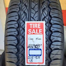 (2) 215/55/18 Kumho Tire Pair