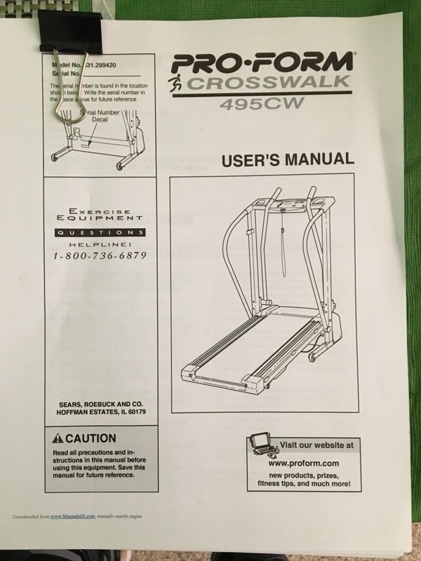 Proform crosswalk 495cw sales