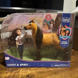Spirit Horse figure with doll