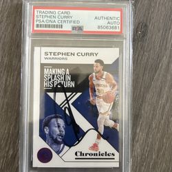 Steph Curry Auto Card
