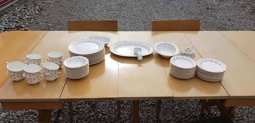 Vintage 1940s W.R. George LIDO "Blushing Rose" China Set