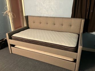 Day bed frame with mattresses