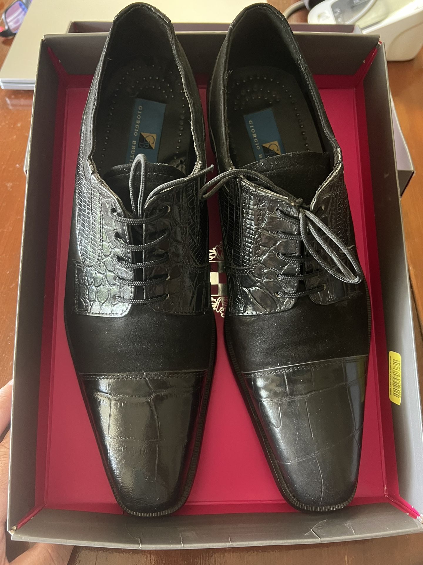 Giorgio brutini Men's Crocodile Pattern Leather Dress Shoes