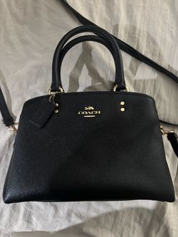 Coach Black Leather Satchel Handbag