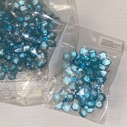 Blue Flower Decorations Fake Gem Flowers 