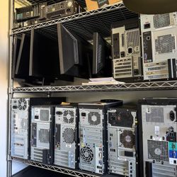 Bulk Used Desktop Computers + Monitors