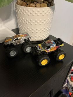 Monster jam truck and hot wheel monster truck set of 2