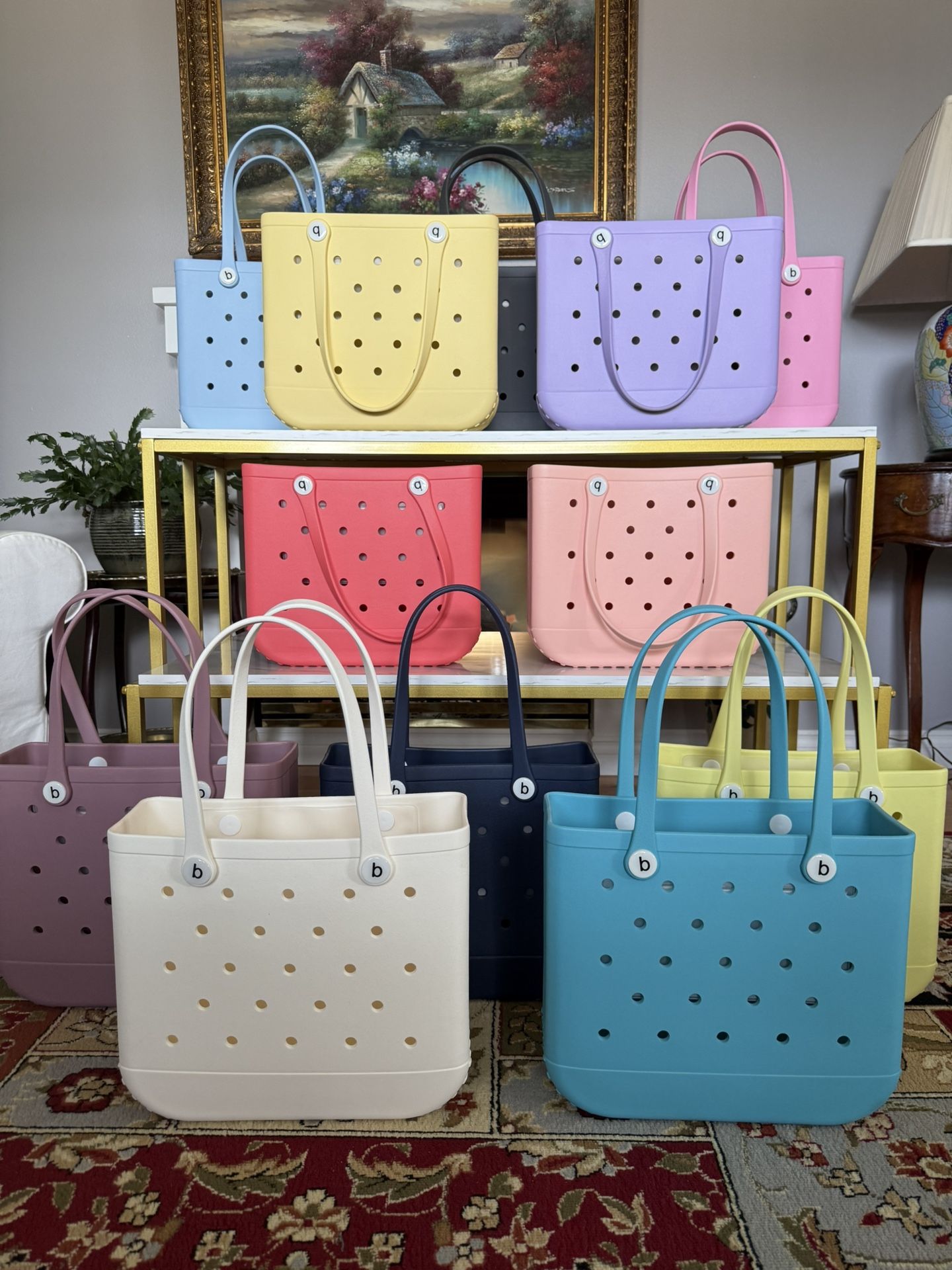 New EVA Tote Bag + 2 FREE Charms - Stylish and Versatile!