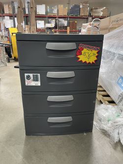 Sterilite 35.5 in. H x 26.625 in. W x 19.25 in. 4-Drawer Plastic Chest