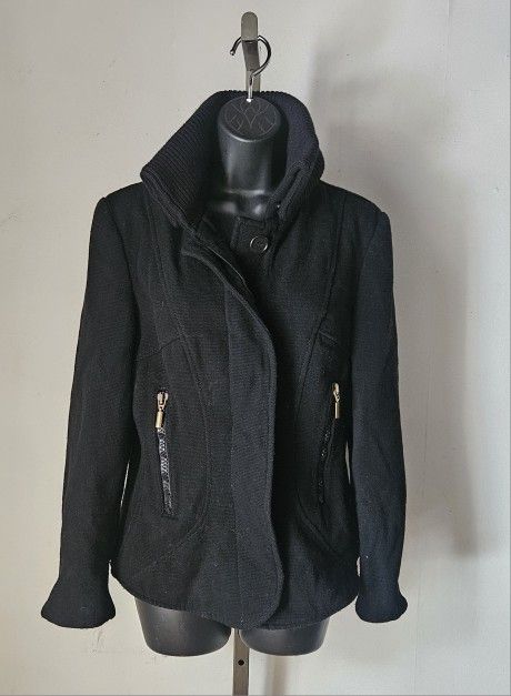 Vintage, MAX&Co. active, USA 10, Wool Blend Jacket, Black, Button Closure