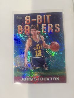 Topps 2025-26 8-Bit Ballers John Stockton Hologram #8B-24 🔥🔥🔥🏀💯😱🙌💪⭐️