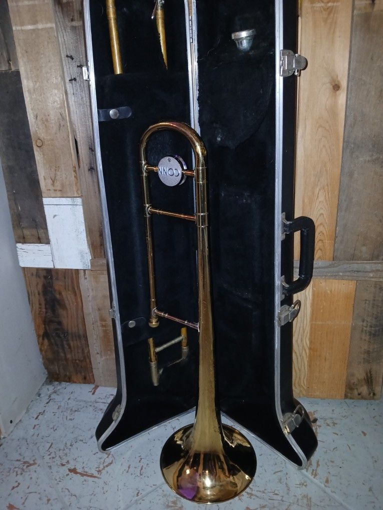 Vintage Conn Student Trombone With Case