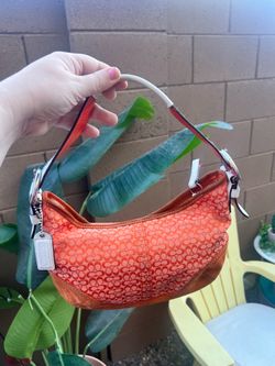 Y2K Coach Signature Jacquard Soho Small Hobo Shoulder Bag
