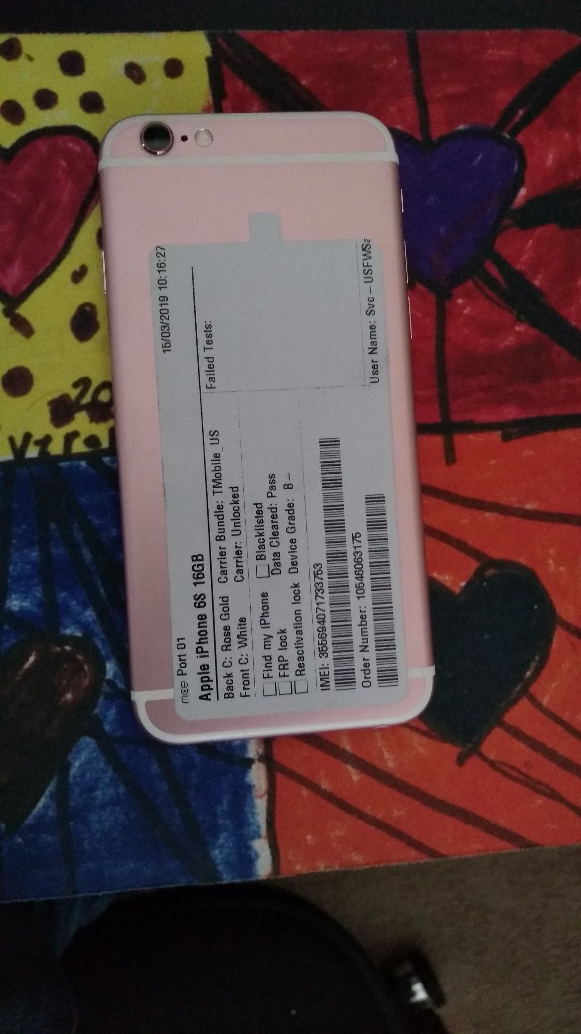 IPhone 6s pink gold 16gb $189