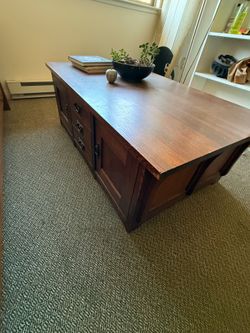 Solid wood coffee table