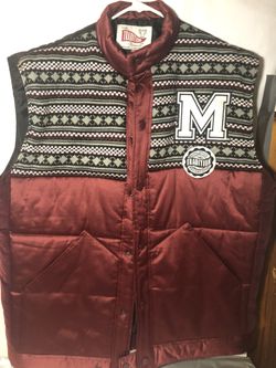 Moorehouse “Maroon Tigers” Jacket Vest Men Size 2XL Fast Shipping! lol
