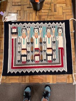 Genuine Navajo Indian Rug 25”x 20”- Great Condition
