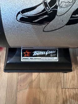 Vintage Three Stars Electric Shoe Polisher – Stand-Up Dual Buffer (Model 989)