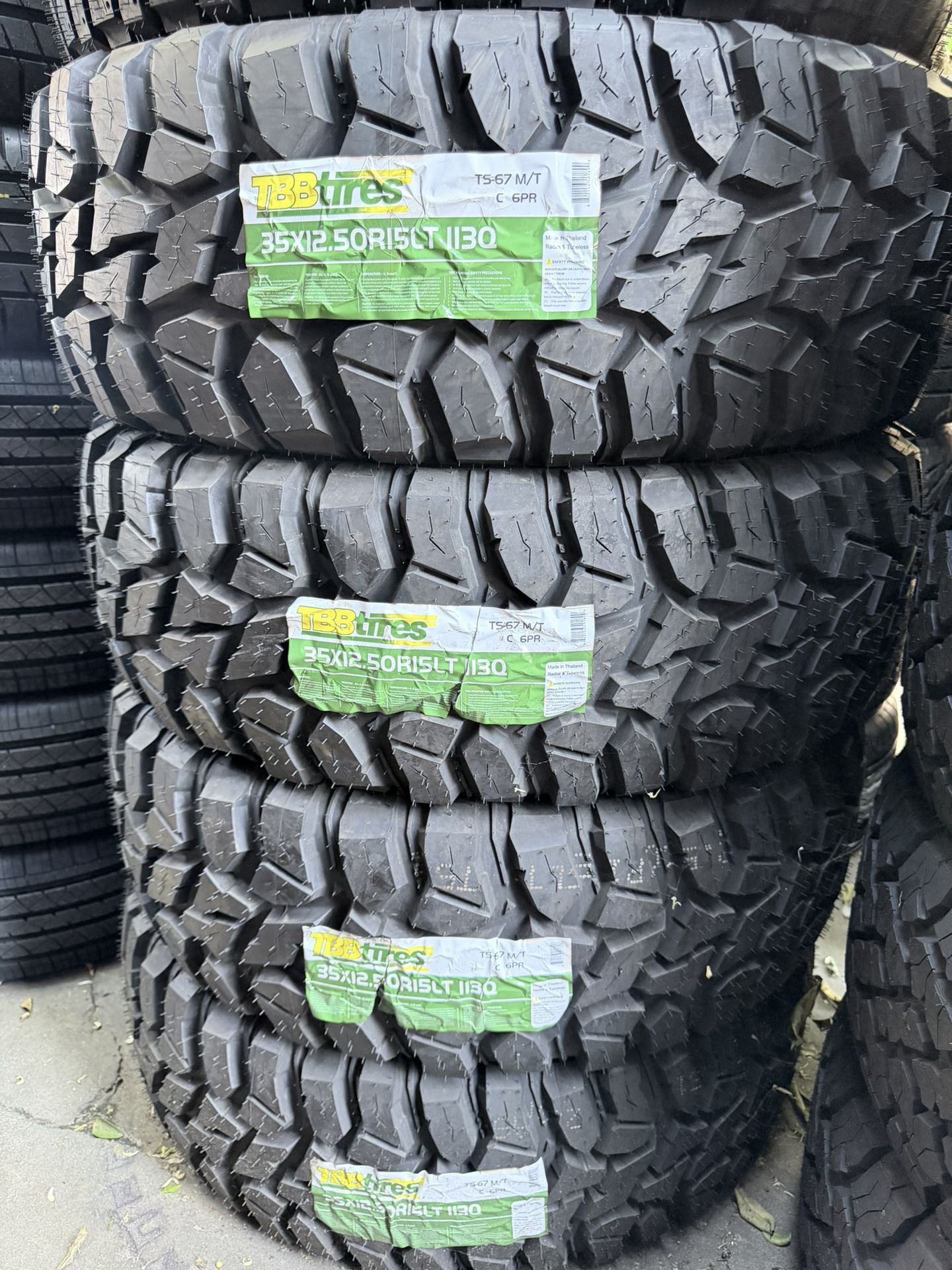 35 12 50 R15 35/12.50R15 TBB  New Tires Set Of 4 Installed And Balanced Set De 4 Llantas Nuevas Instaladas Y Balanceadas